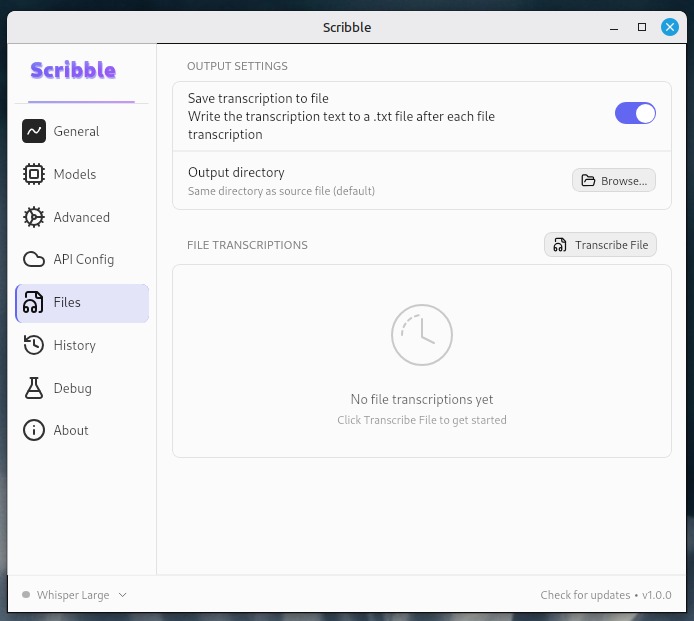 Scribble File Transcription
